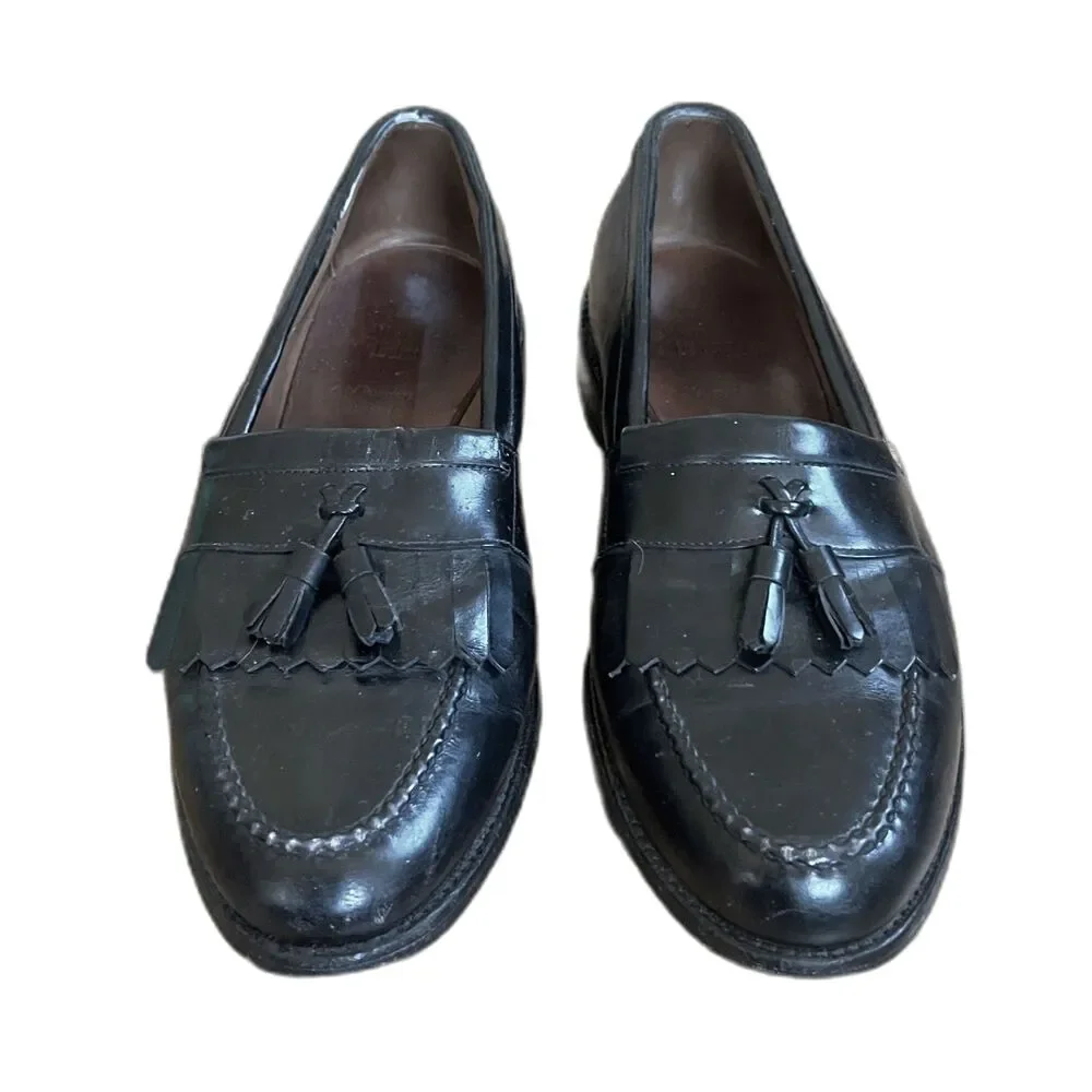 Allen Edmonds Black Newport Tassle Slip On Loafers Shoes  Mens Size 10